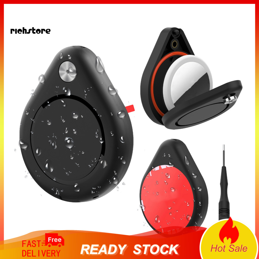 <richstore>อุปกรณ์เสริม GPS Tracker GPS Tracker เคสป้องกันสําหรับ Airtag Mini – กาวแบบพกพากันกระแทกก