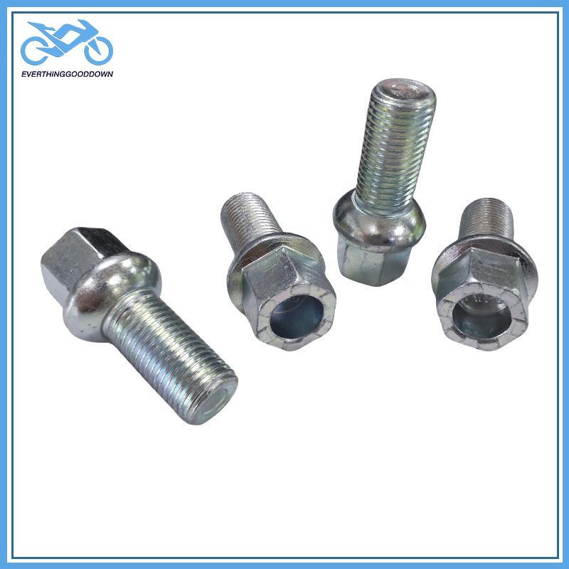 EVER 4PCS Auto DIY อุปกรณ์เสริมสําหรับ Beetle Golf Jetta Audi A5 A7 Q2 Skoda Fabia M14x1.5 28 มม.ด้า