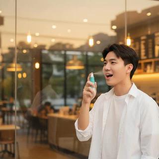 CORNER สเปรย์ระงับกลิ่นปาก ไอซ์ มิ้นท์ 15 มล. ขจัดกลิ่นปาก ลมหายใจหอมสดชื่น พกพาสะดวก