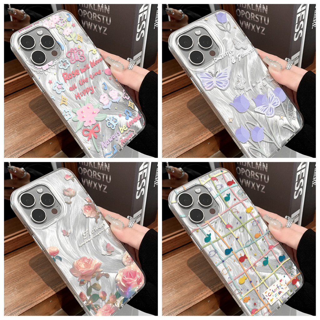 🔥 เคส OPPO A18 A5 Pro A3X A60 A79 A17 A16 A15 A54 A57 A58 A38 A77S A53 A3 5G IMDเคสซิลิโคนกันกระแทกลายเลเซอร์ไล่เฉดสี