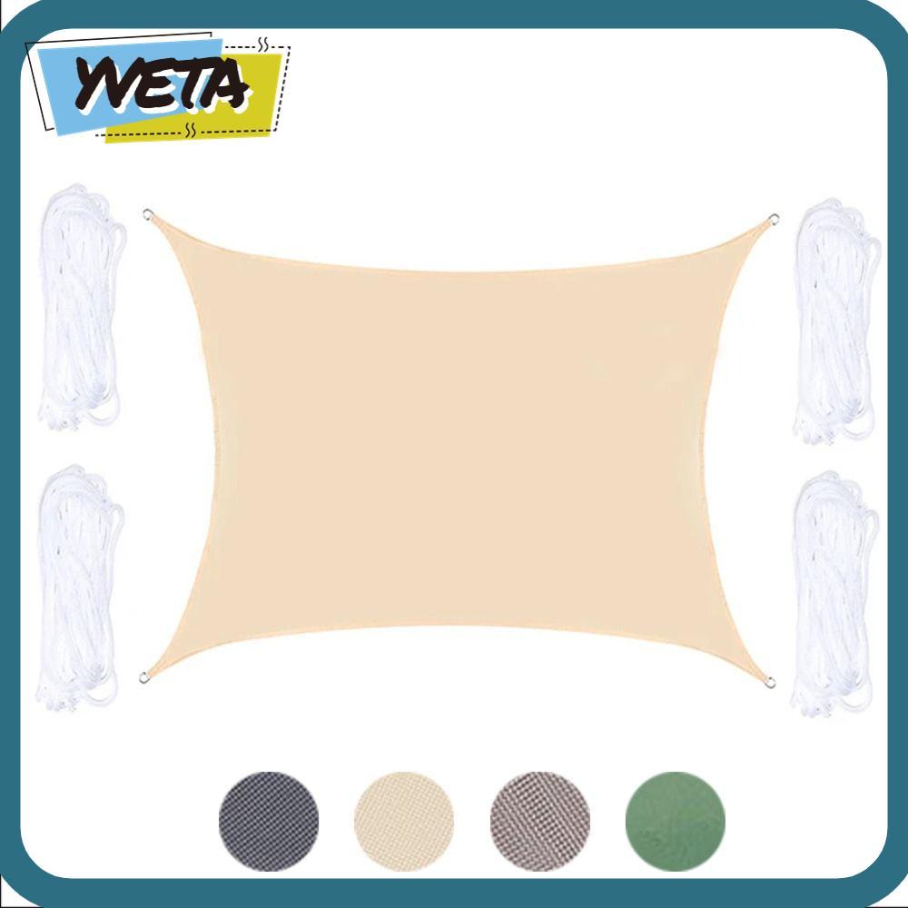 YVETA Sun Shade Sail, Sun Protection UV Block Shade Cover, อัพเกรด Quadrdisal Anti-Rust Wind sail Be