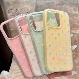 GOOD🔥จุดสีเคสโทรศัพท์สําหรับ iPhone 11ProMax 17 12Pro 13 14 15Pro Max 13 11 16Pro เคส หญิงคนรักเพื่อนฝาครอบโทรศัพท์