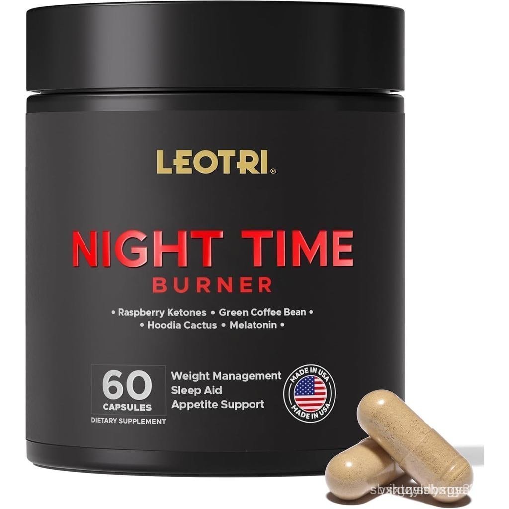 อาหารเสริมคืนเบิร์น: Raspberry Ketones Green Coffee Bean Hoodia Cactus - Made in USA (60 แคปซูลมังสว