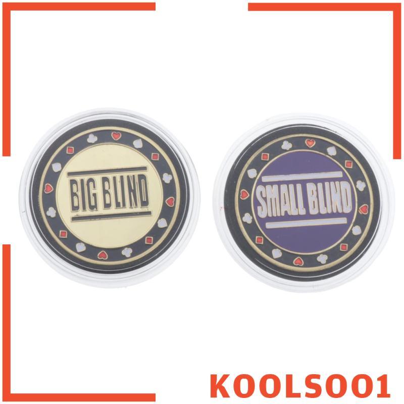 [Koolsoo1] ตัวแทนจําหน่าย 2 ชิ้น Chips Blind Big/Small Texas Holdem Casino Rouplette Game Accs