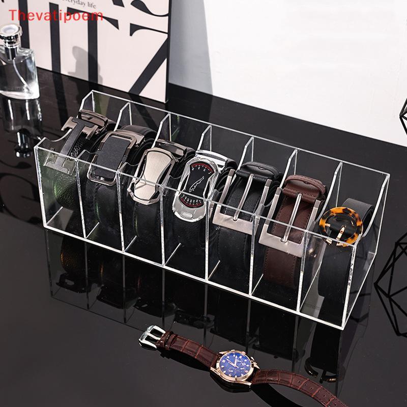 [Thevatipoem] กล่องเก็บของอะคริลิคใสขายส่งเดสก์ท็อปเข็มขัด Multi-grid Organizer กล่องเก็บเครื่องสําอางพร้อม Dividers HOT