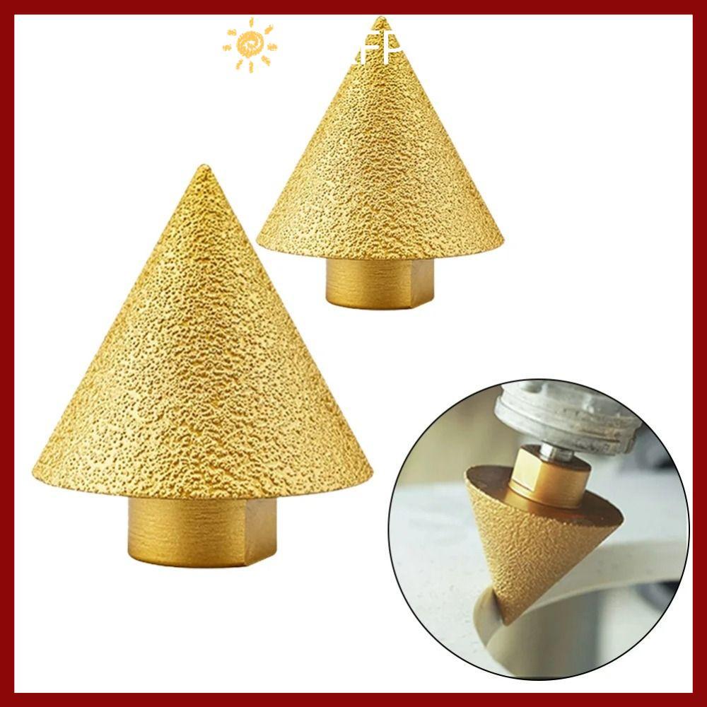 PTKFPT09 เพชร Beveling Chamfer Bit, M10 ด้ายกรวยเจาะขยายเจาะ Bit, 38/50 มม.Carve ขัดเครื่องบดมุม Tri