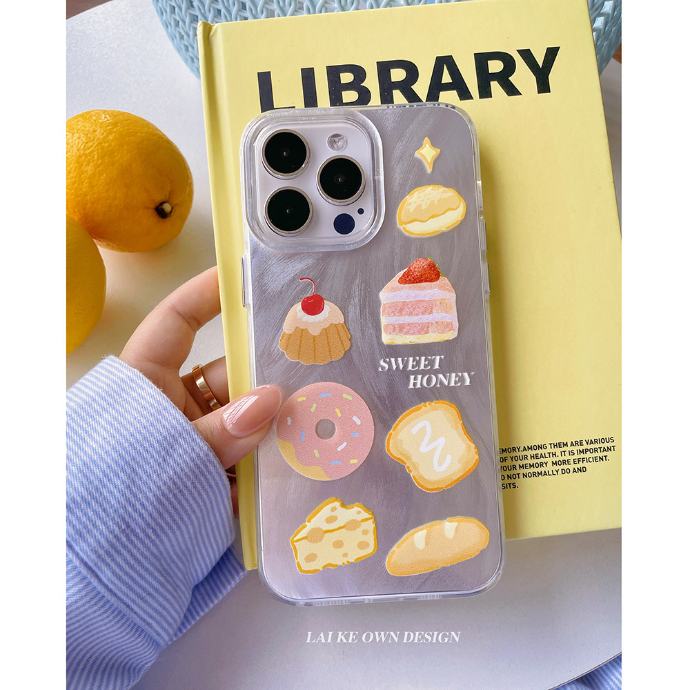 ขนมปังขนมเคสโทรศัพท์เหมาะสําหรับSamsung S21 S22 S23 S24 S25 FE Ultraเคสโทรศัพท์S23ultraป้องกันกรณีS2