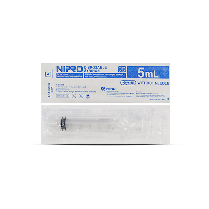 Syringe Nipro 5 ml (ธรรมดา ไม่มีเข็ม) กระบอก 5 ml