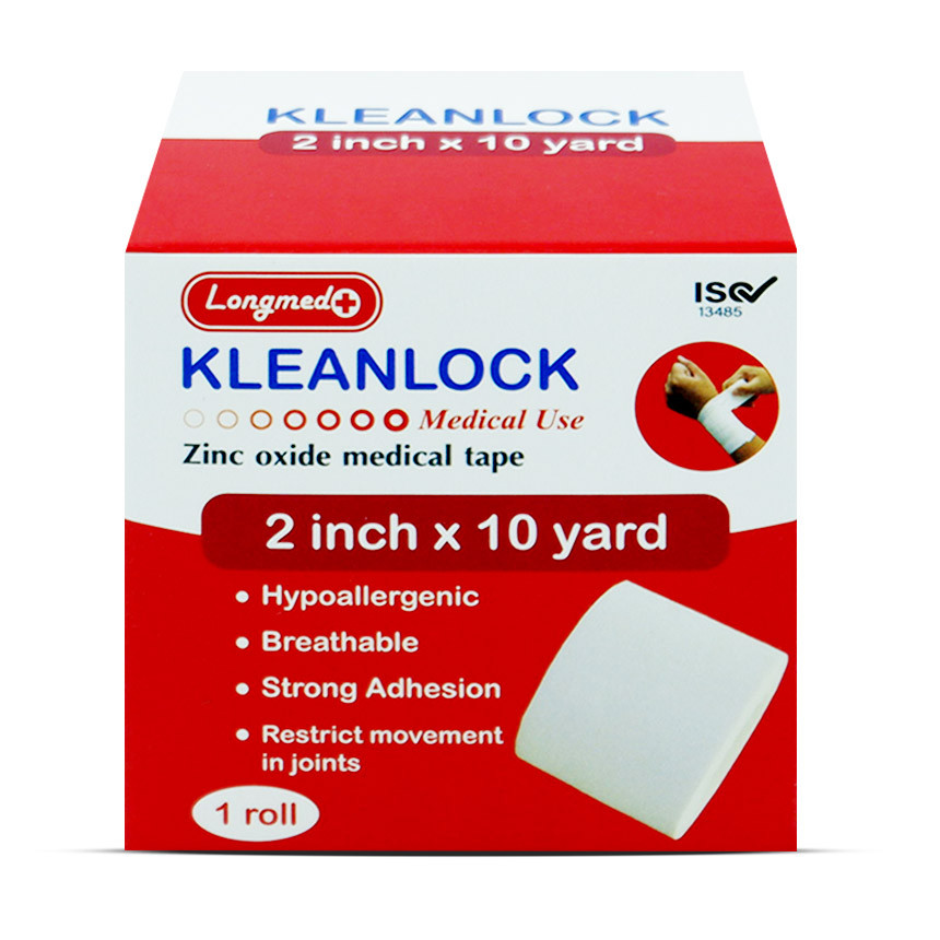 Kleanlock เทปผ้าล๊อค (2 นิ้ว x 10 หลา) สีขาว กล่อง 1 ม้วน