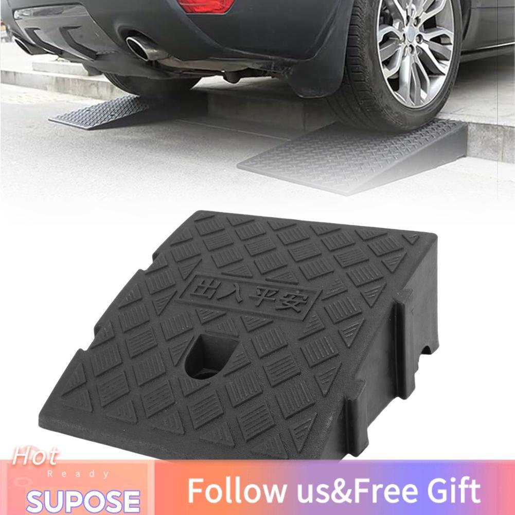 Supose Supose Asixxsix Curb Ramp PVC สีดำ Heavy Duty เกณฑ์พร้อมหัวเข็มขัดด้านข้างสำหรับ Driveways ทา