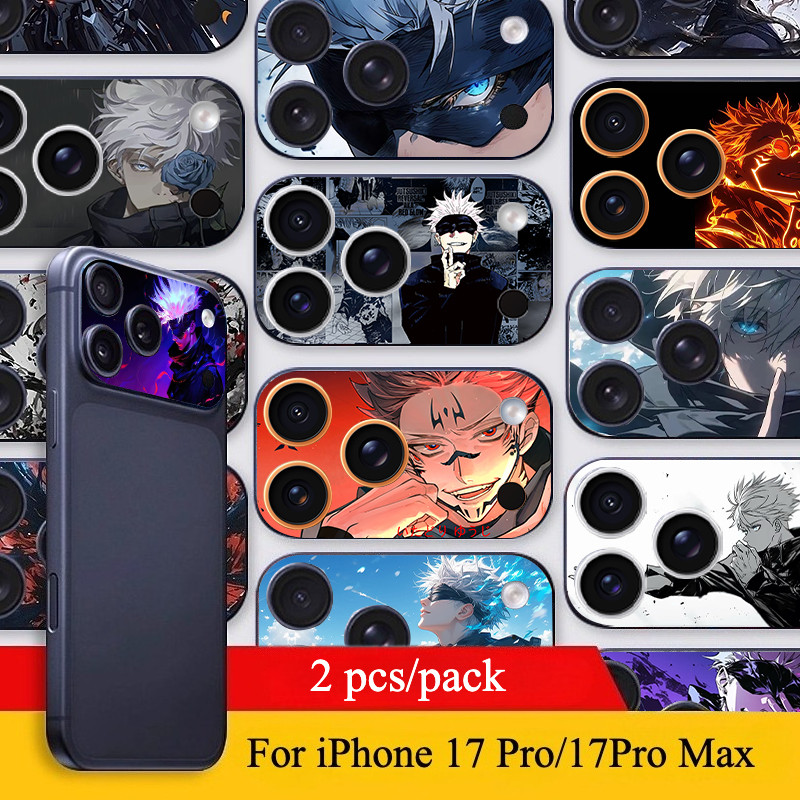 [2 ชิ้น] สติกเกอร์ฟิล์มปกป้องเลนส์กล้อง ลายการ์ตูน สำหรับ iPhone 17 Pro/17 Pro Max วัสดุซอฟต์ผิวด้าน ป้องกันรอยขีดข่วน ป้องกันรอยนิ้วมือ