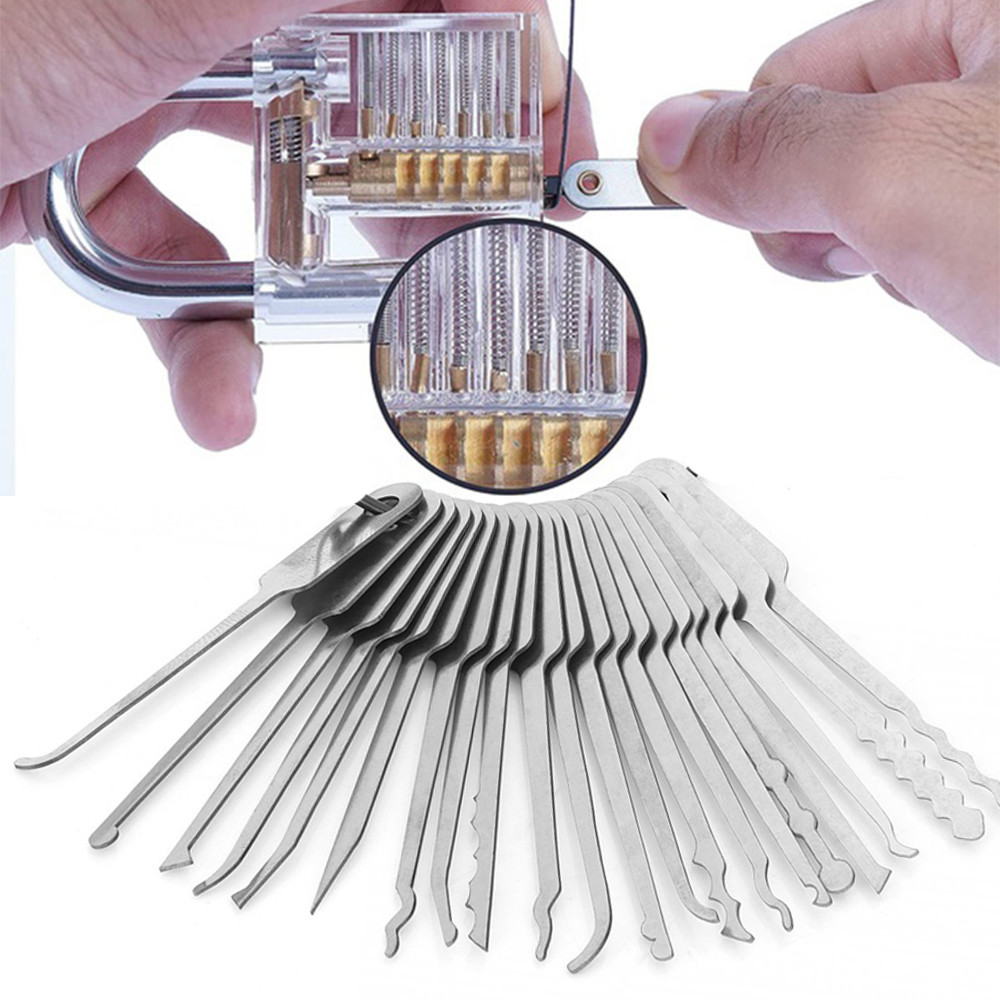 5/22 ชิ้นล็อคเลือกชุดเครื่องมือสําหรับผู้เริ่มต้น Pro Locksmith ปลดล็อคการฝึกอบรมทักษะ