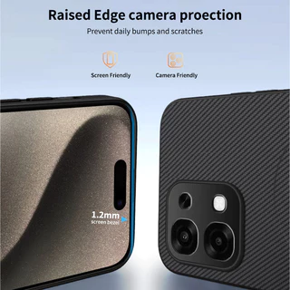 OPPO A6 Pro 5G คาร์บอนไฟเบอร์เคสโทรศัพท์สําหรับ OPPO A6 Pro 5G A6Pro 2025 เคสโทรศัพท์ Soft TPU ซิลิโคนปกหลังกันกระแทกกันชน Anti ลายนิ้วมือ Simple Anti Drop