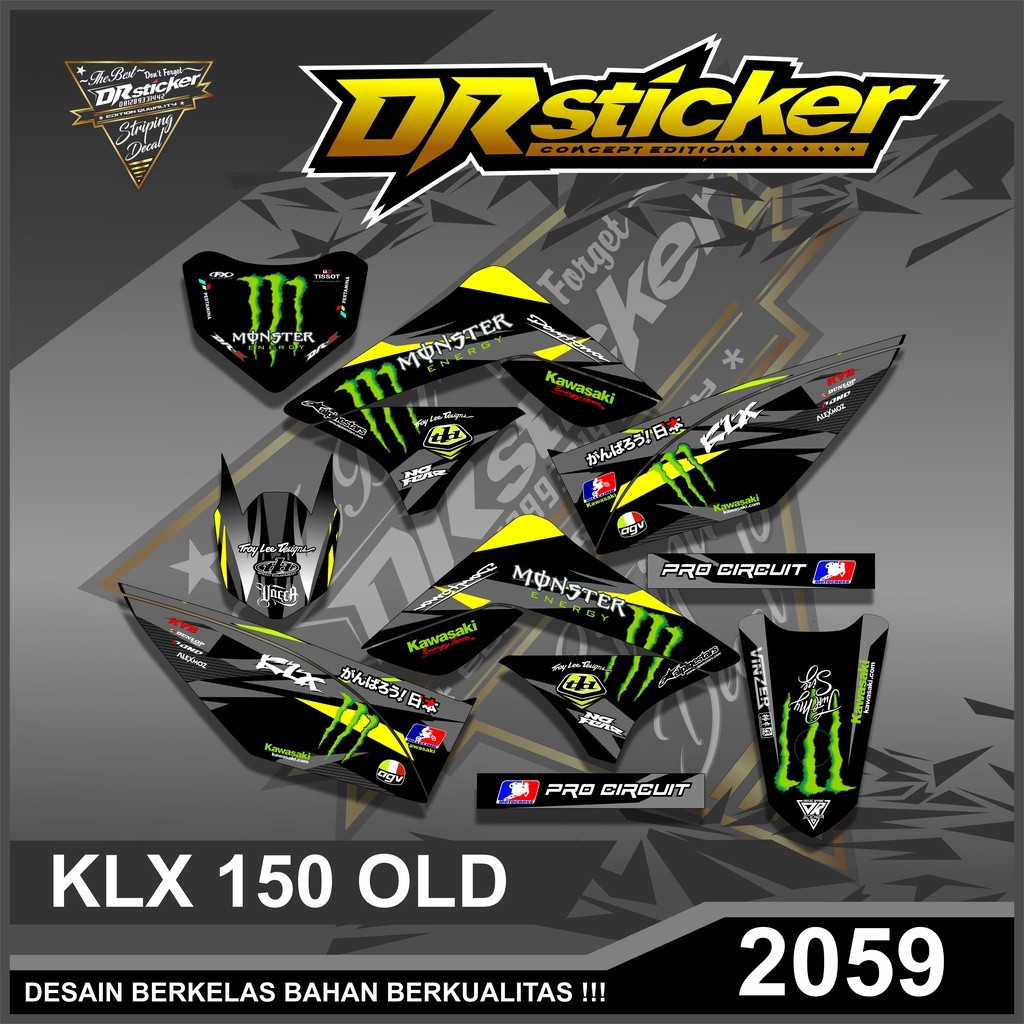 2059 Striping KLX 150 Old - สติ๊กเกอร์ KLX 150 Old Racing