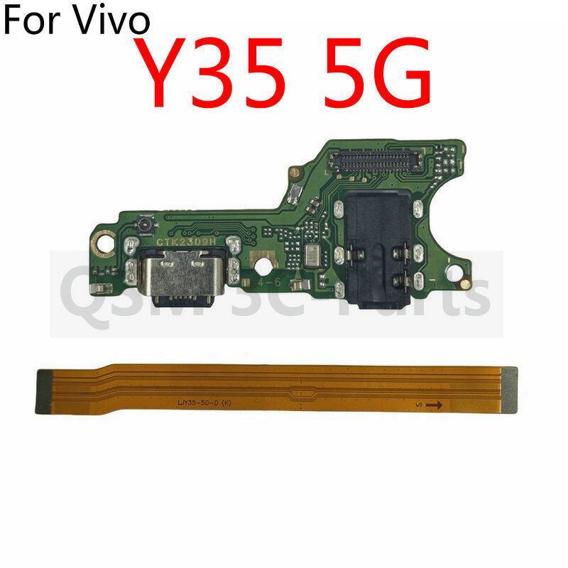 สําหรับ Vivo Y35 5G USB แท่นชาร์จพอร์ตบอร์ดเชื่อมต่อเมนบอร์ดหลัก Flex Cable