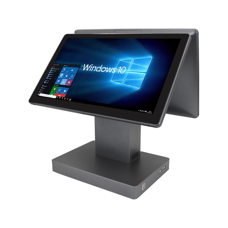 15.6 นิ้ว Windows POS System หน้าจอสัมผัสเครื่องบันทึกเงินสด I5 Win10 ECR Terminal สําหรับร้านอาหาร 