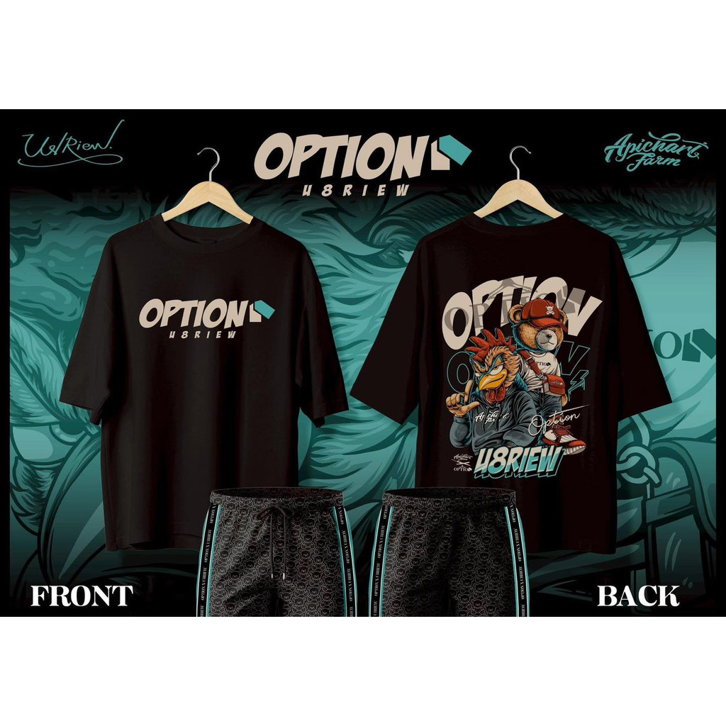 Option U8riew Apichart Farm ตัวเลือก เสื้อยืดลายฟาร์ม อภิชาติ สำหรับผู้ชาย