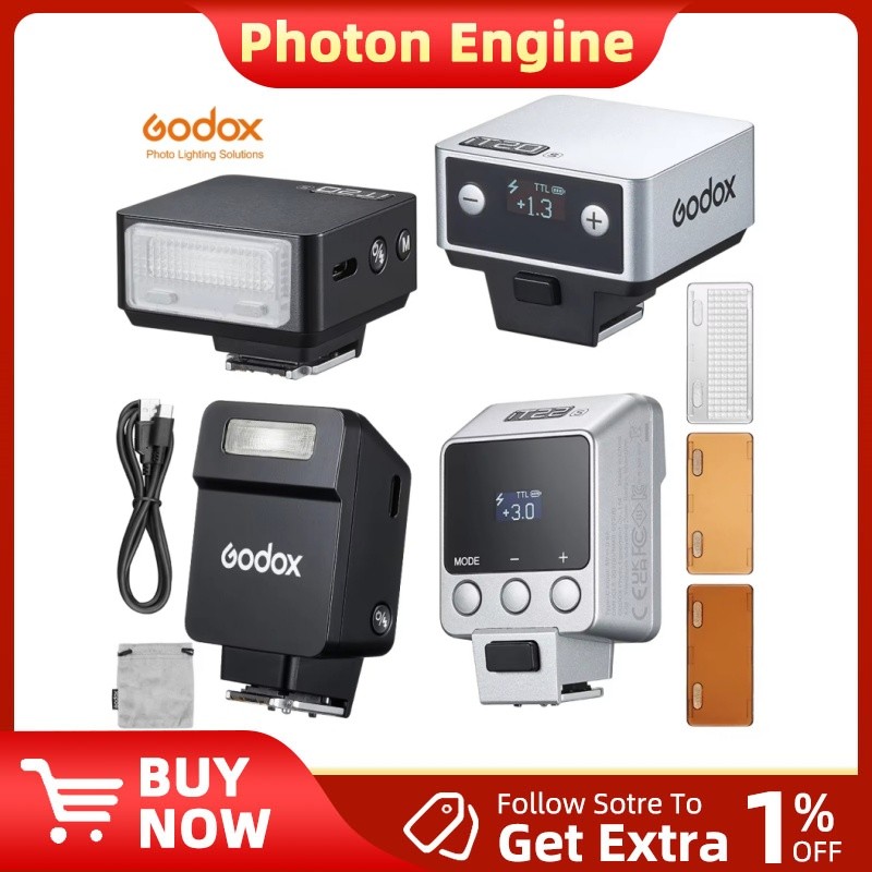 Godox iT20 iT22 C/N/S/F/O iFlash Mini TTL กล้องอัตโนมัติแฟลช Speedlite HSS TTL 2.4G แฟลชพกพาไร้สาย
