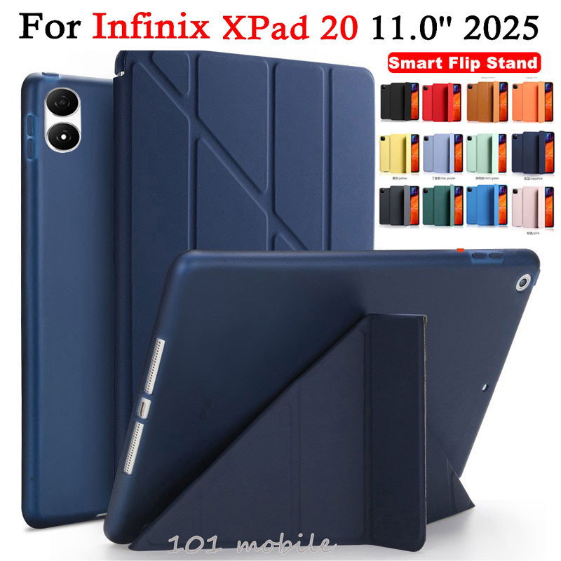 005.เคส ฝาพับ สำหรับ Infinix XPad 20 Xpad20 11 inch 2025  มีช่องใส่ปากกา เคสหนัง เคสกันกระแทก Smart 