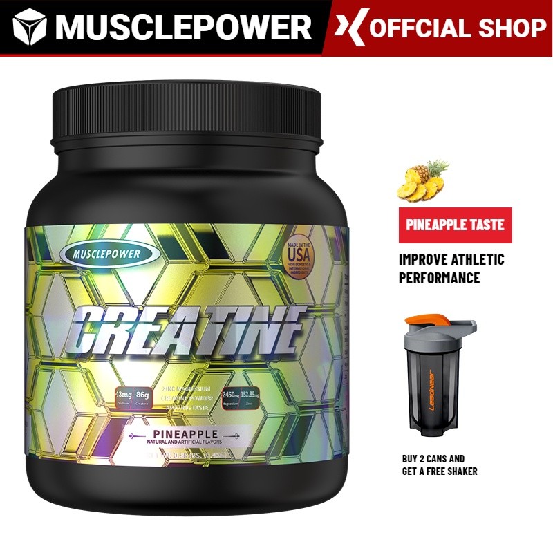 MUSCLEPOWER - Creatine Monohydrate Powder 400g สําหรับความแข็งแรงและเสริมกล้ามเนื้อ - Monohydrate Pi