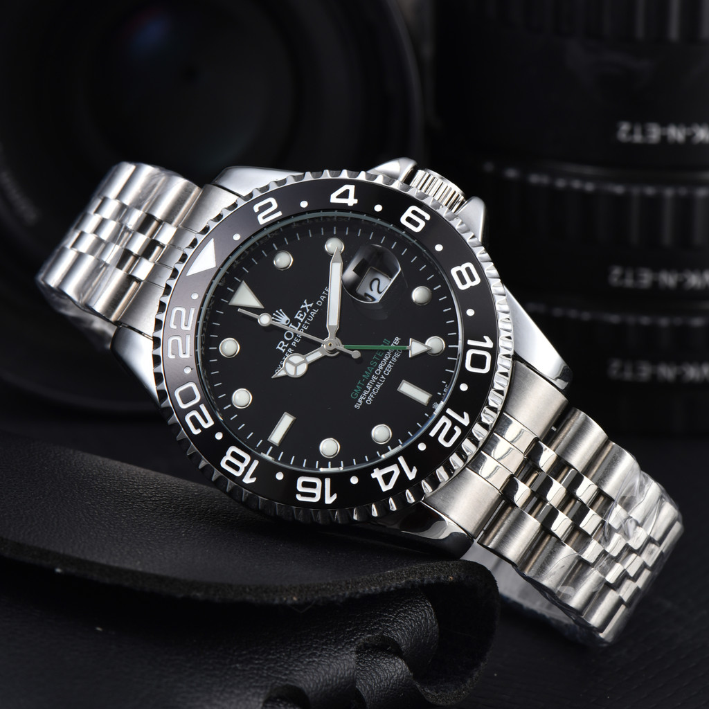 Classic R Submariner GMT-Master Man นาฬิกาธุรกิจสแตนเลสฟังก์ชั่นเต็มรูปแบบ Quarz Chronograph Luminous นาฬิกาข้อมือ - รูปที่ 4