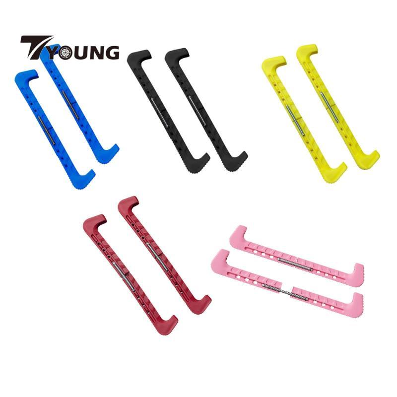 [มีจําหน่าย] 2 ชิ้น Ice Skate Guards Ice Skating Covers อุปกรณ์ป้องกันแบบปรับได้สําหรับ