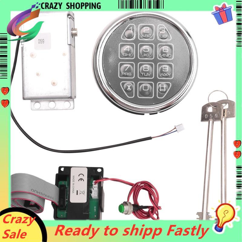 Safe Lock Electronic Digital Safe Lock Replacement Solenoid W/ 2 Key