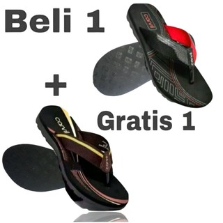 beli 1 gratis 1 sandal japit karvil pria dewasa dan anak premium size 33 - 43