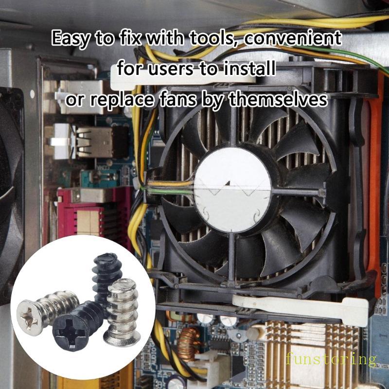 FUN แพ็คสกรูยึดพัดลม PC 400 M5x8 มม.เหล็กคาร์บอนสกรูแตะตัวเองสําหรับหม้อน้ําคอมพิวเตอร์ติดตั้งง่าย