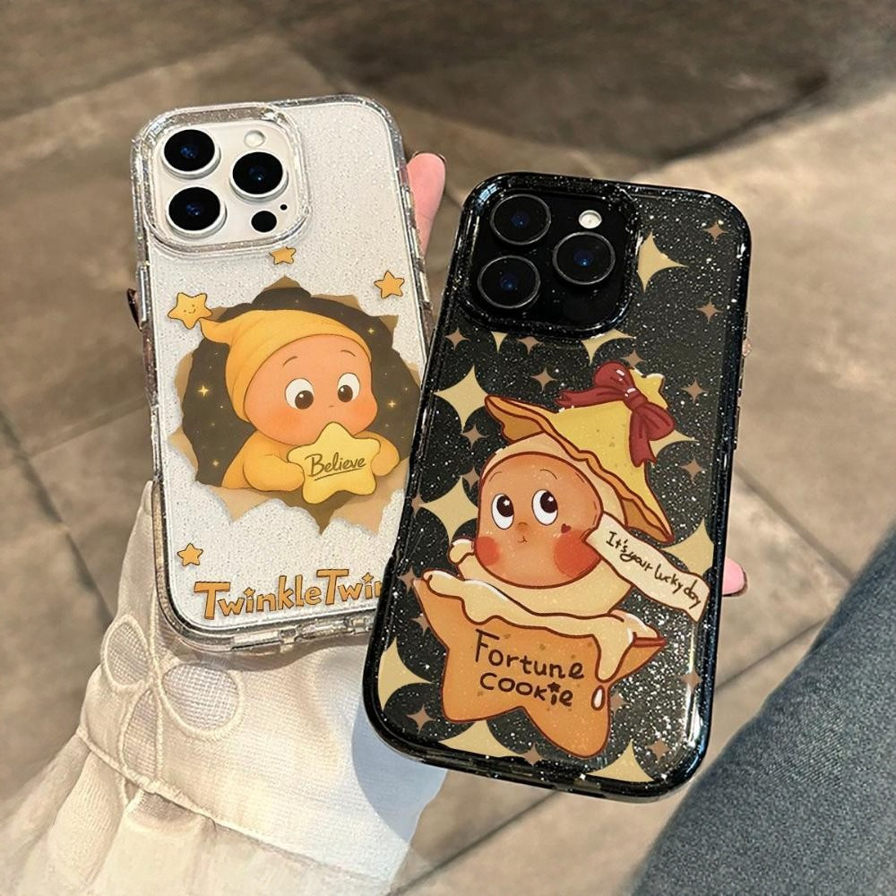 เคสสำหรับไอโฟน11 สต๊อกไทย ดาวดวงน้อย นิยม เคสมือถือใสนิ่มกลิตเตอร์วาว For IPhone16 15 14 11 12 13Pro Max 6/7/8Plus XR XS