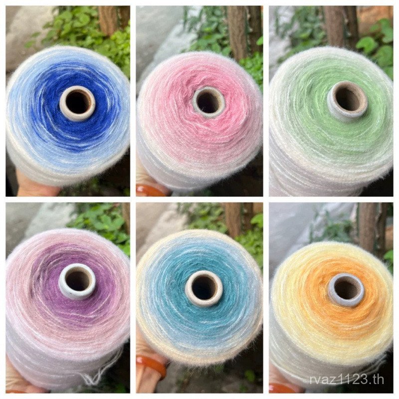 Gradient เสื้อกันหนาวผ้าห่มกวาง Strand โครเชต์ Handmade เค้กสายผ้าพันคอ Soft Plush ผ้าคลุมไหล่ Skin-