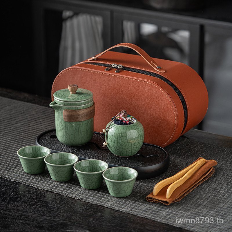 ทั้งชุดชาร้อนกาน้ําชาชุดถ้วยชาKung Fuครัวเรือนลูกค้าTravel FastชุดชาKegeเตาเผาชาทําด้านนอกป้องกันRF5