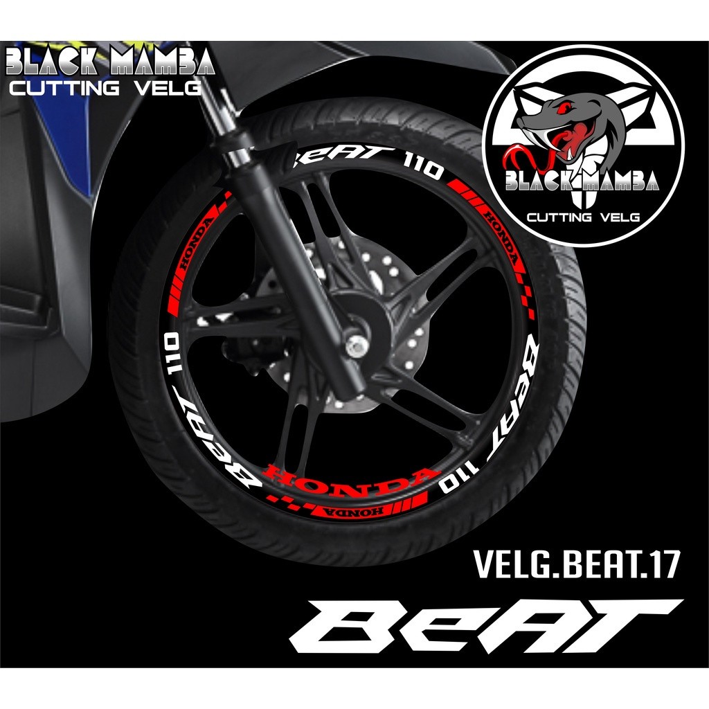 BEAT RIM CUTTING STICKER - HONDA BEAT 17 TIRE/VELG VARIATION LIST STICKER
