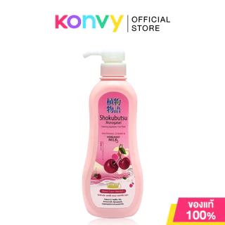 Shokubutsu Monogatari Hokkaido Milk โชกุบุสซึ โมโนกาตาริ ครีมอาบน้ำฮอกไกโด มิลค์ 500ml (Lavender/Sakura/Cherry)
