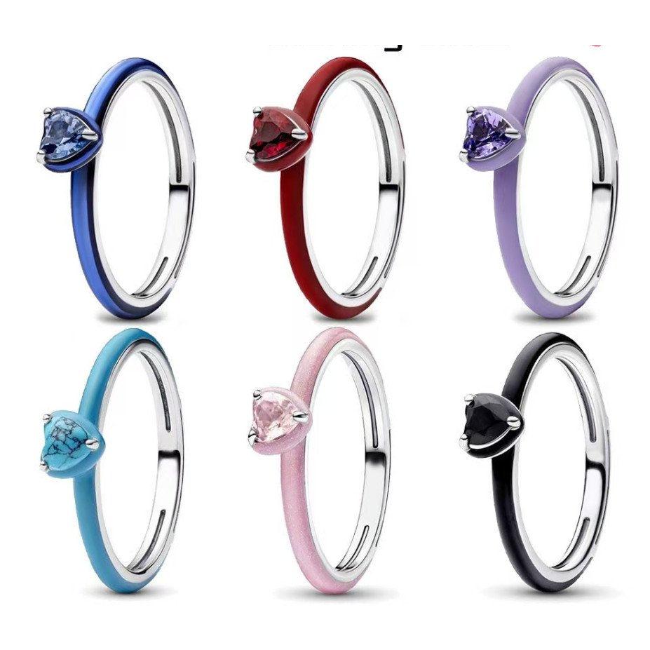 แหวนเคลือบหัวใจสีฟ้า ME Series