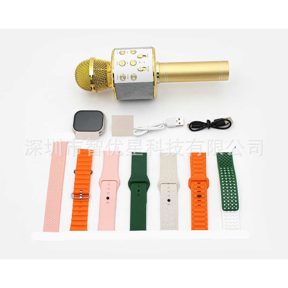 ข้ามพรมแดนสไตล์ใหม่zt-858 หัวเฉียงเป่ย 7ใน1หลายสาย+ไมโครโฟนเสียงสมาร์ทนาฬิกาชุดขายส่ง ส104.6