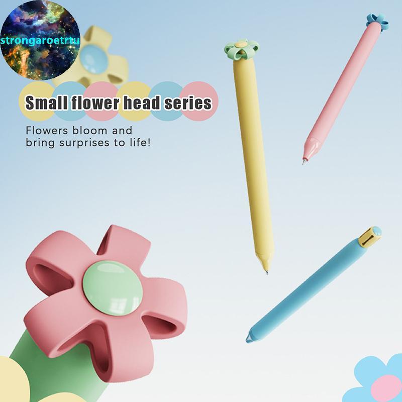 Strongaroetrtu 1/4 ชิ้นดอกไม้ขนาดเล็กรูป Push-Button 0.5 มม.ปากกา Quiz/ปากกาของขวัญ/เครื่องเขียน/ปาก
