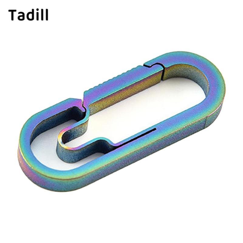 Tadill Titanium Alloy Camping Carabiner แขวนหัวเข็มขัด Anti-Lost Snap Hook คลิป — صورة 5