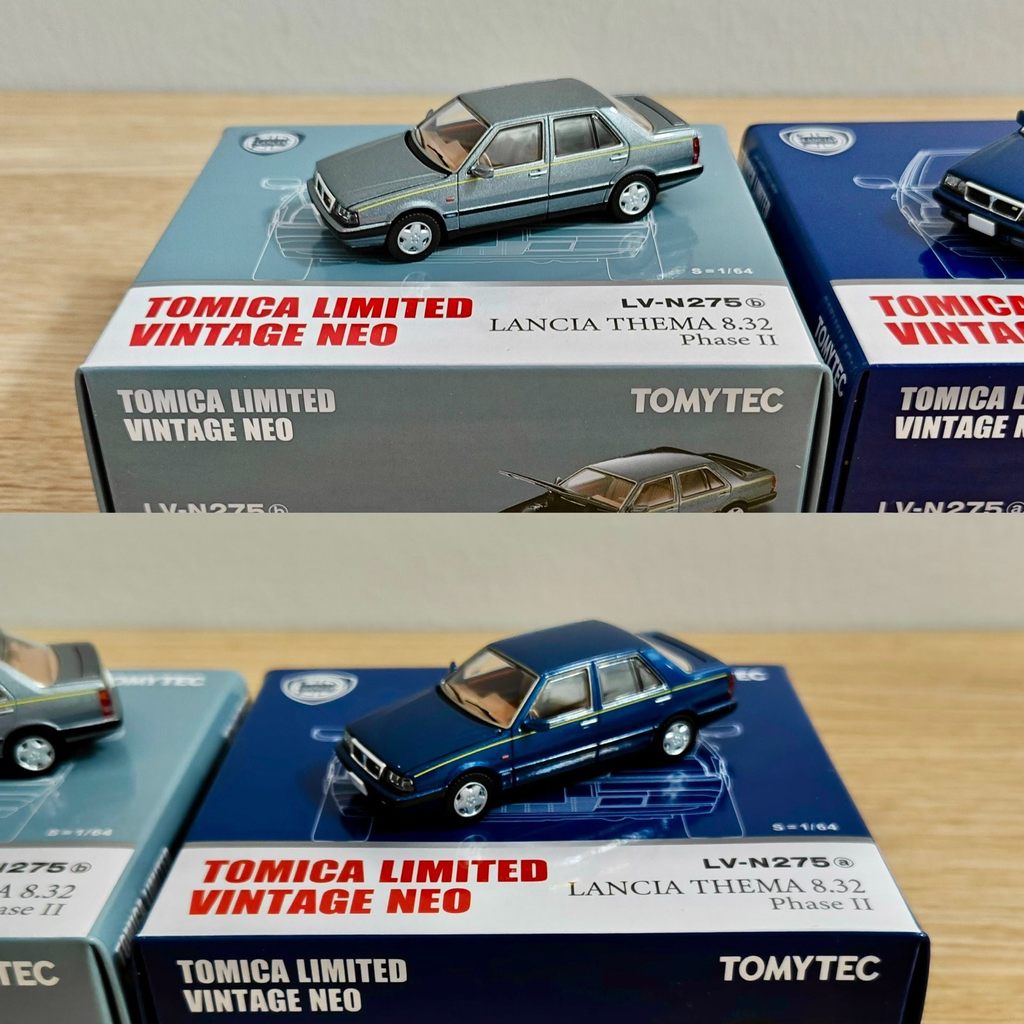 1/64 TLV-N275a + b สีฟ้า/สีเทา 1/64 LANCIA LV-N275a Blue LV-N275b สีเทา Good Car Good Box Flawless, 