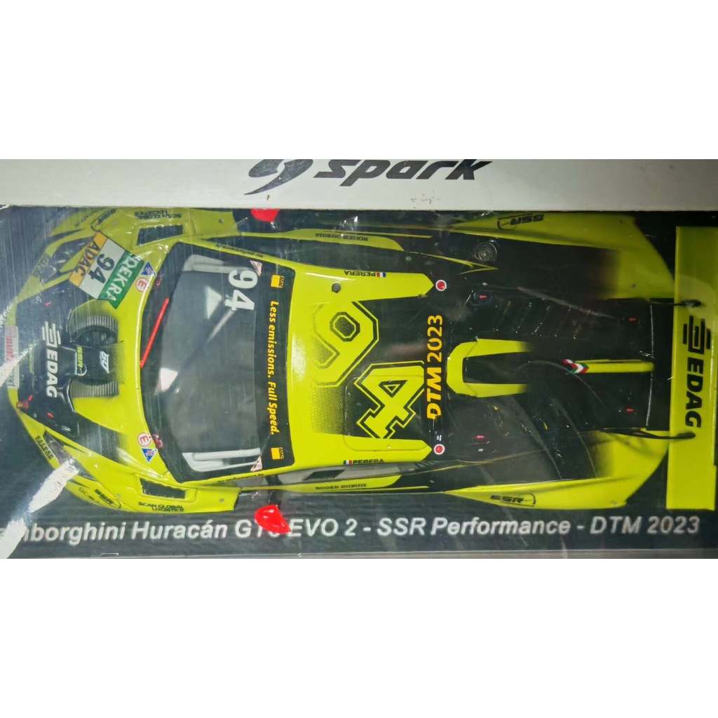 [สต๊อกพร้อม] spark 1: 43 Hurricane Lamborghini huracan gt3 evo Racing Model dtm 2023