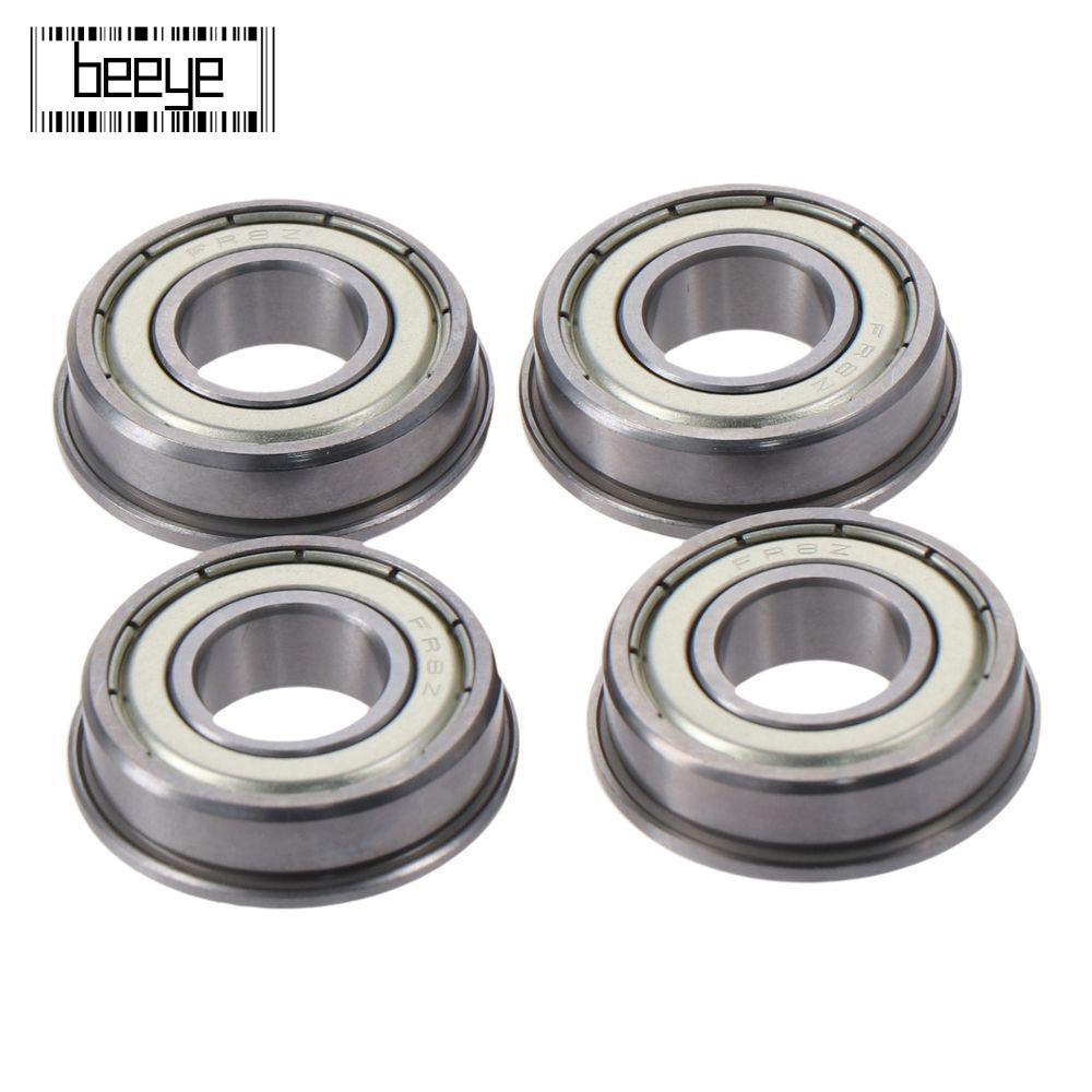 BEEYE 4pcs FR8ZZ Flange Ball Bearing, 12.7*28.575*7.938mm Z1 Noise Level Flange Rip Bearings, Wear R