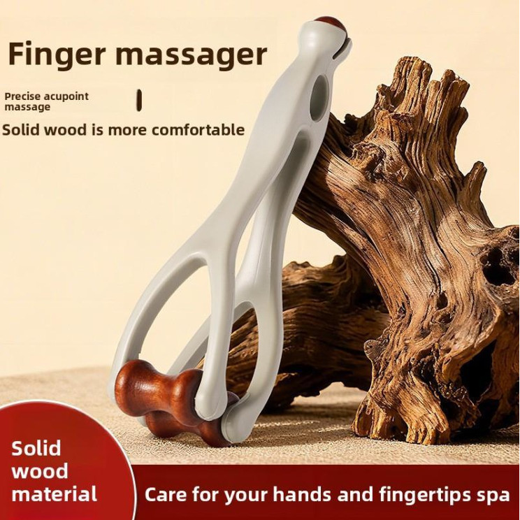 เครื่องนวดลูกกลิ้งนิ้ว; คลิปนวดลูกกลิ้งมือร่วม Meridian Massage Scraper Finger Magic อุปกรณ์เครื่องมือนวด
