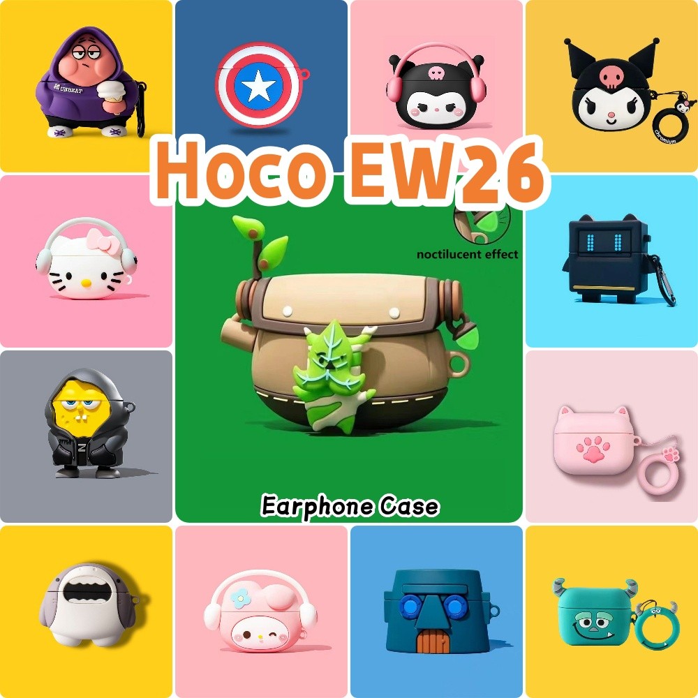 【Case Home】นําไปใช้กับ Hoco EW26 เคส Case เคสหูฟัง รูปแบบสามมิติที่สร้างสรรค์ ซิลิโคนนุ่ม เคส เคสหูฟ