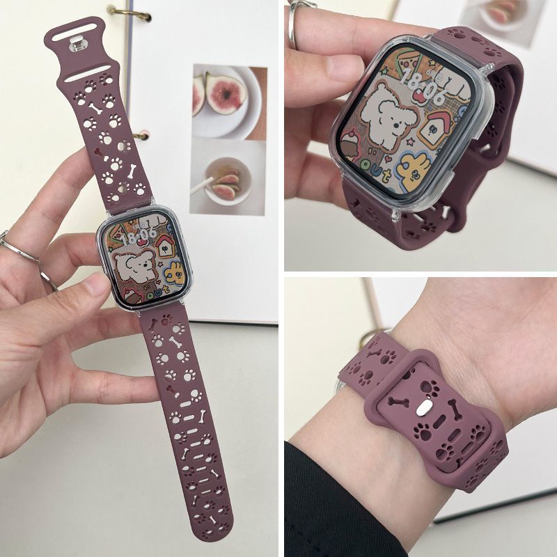 แมวน่ารัก Paw สายซิลิโคน + เคสใสสําหรับ Huawei Watch Fit 4 4 Pro สร้อยข้อมือสายนาฬิกาอัจฉริยะสําหรับ Huawei Watch Fit 3 สายรัดข้อมืออุปกรณ์เสริม