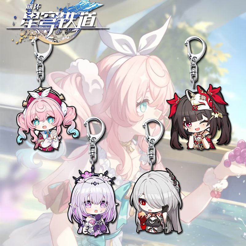 Honkai Star Rail พวงกุญแจ Castofrice Hyacine Sparkle การ์ตูน Acheron Raiden Bosenmori Mei Raiden Mei