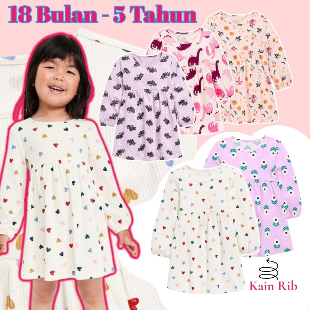 OL DRESS สําหรับ GIRLS 18 MONTHS - 5 ปี 3707