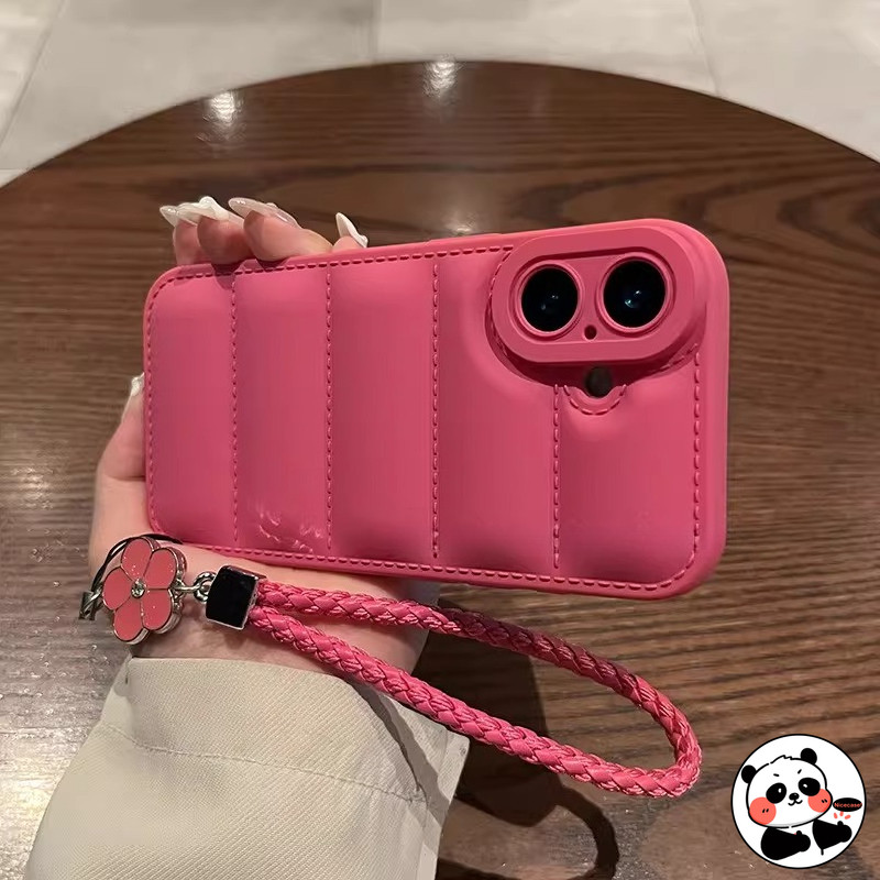 Down Jacketเคสโทรศัพท์Four Leaf Clover LanyardสําหรับOPPO A5i A3 Pro NFC A3i A3X A2X A1X A1S A18 A17