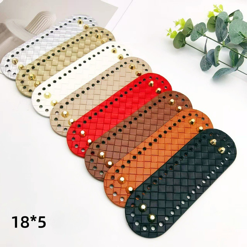 กระเป๋าอเนกประสงค์Crochet ขนาด 18x5 ซม., ทำด้วยมือ สำหรับตกแต่งและใช้งานจริง