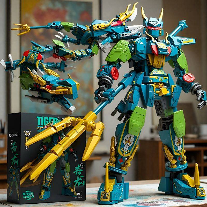 China Building Block Robot Three Kingdoms Mecha Boys Jigsaw Puzzle Children's Toy Model Educational 