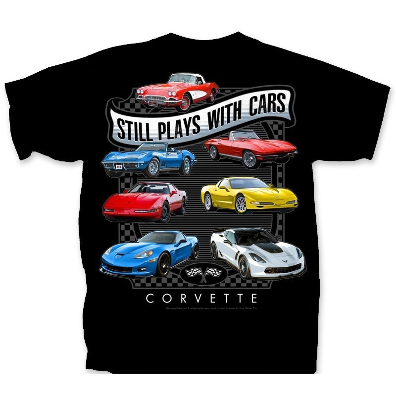 Cotton 100% Joe Broot with Car Black Shirt T-Shirt